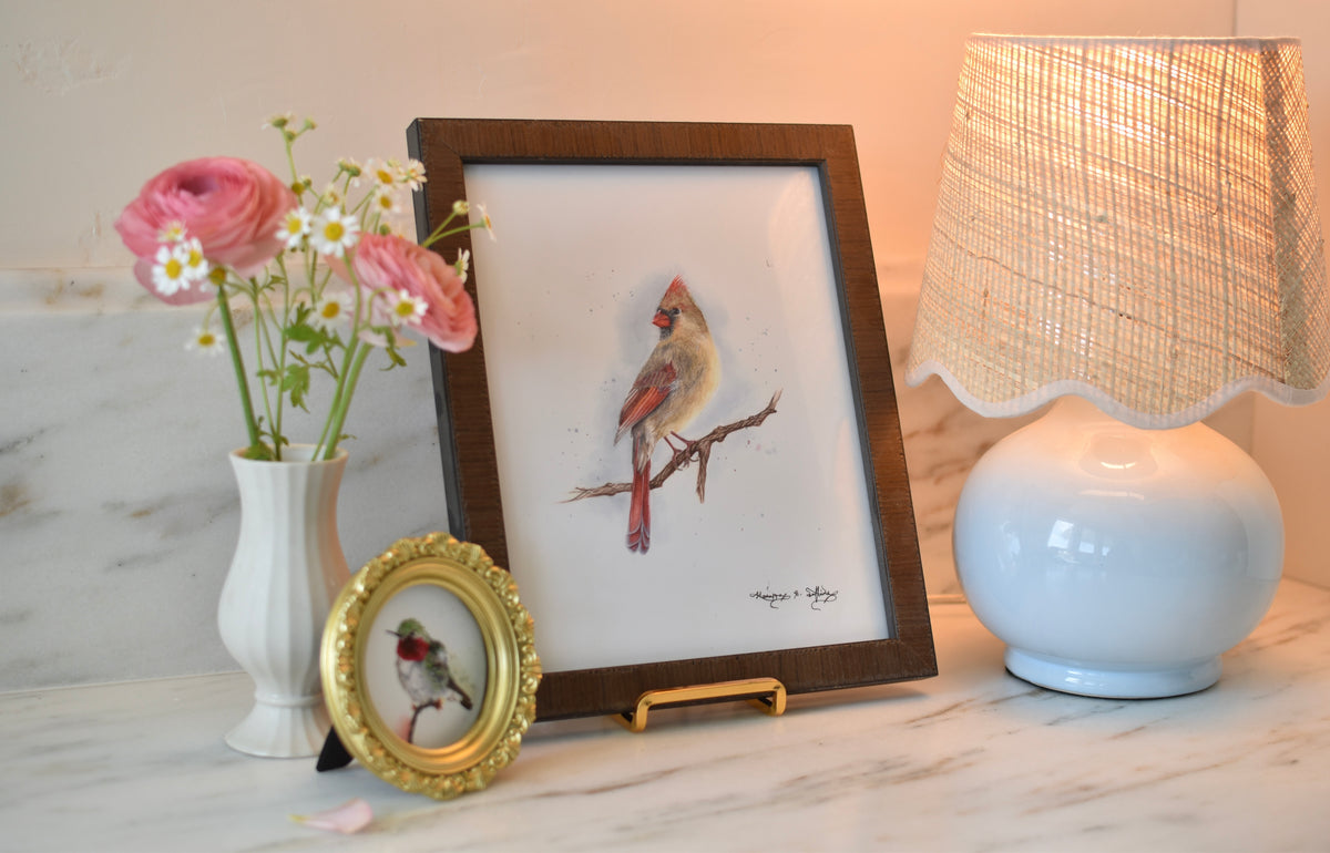 Celine: Female Cardinal: Blue Winter Series