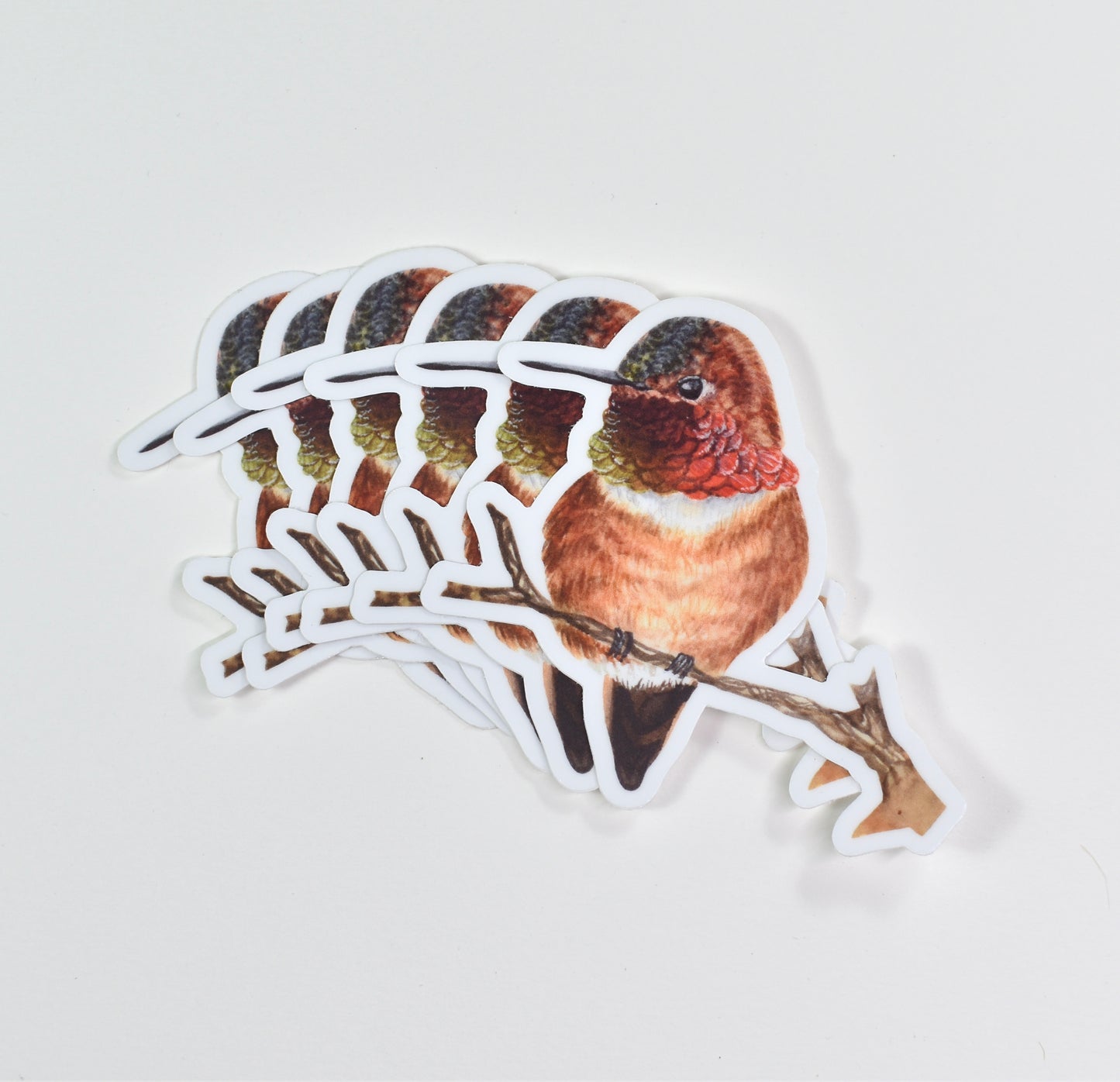 Rufous Hummingbird (Male) Die-Cut Sticker